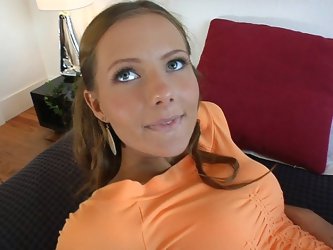 Sweety takes her clothes off before taking big cock